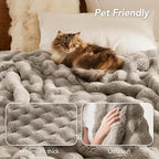 L'AGRATY Faux Rabbit Fur Throw Blanket - Image 7
