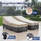 Extra Heavy Duty Patio Chaise Lounge Cover Waterproof 2 Pack - Image 5