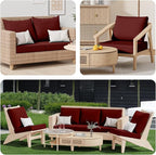 8Pcs Outdoor Cushion Covers, Stretch Patio Furniture Couch Chair Slipcovers | - Image 9