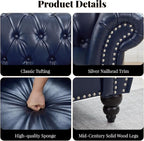 LEVNARY Chesterfield Sofa, 3 Seater Tufted Couch - Image 4