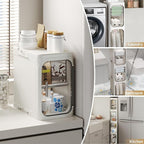 2-Tier Narrow Storage Cabinet, Slim Bathroom Storage Cabinet - Image 4