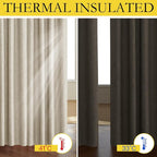 NICETOWN Taupe 100% Blackout Linen Curtains 84 inch Long Burg, Farmhouse Thick - Image 4