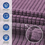 Stretch Chair Sofa Slipcover, Single Couch Cover, Dark Purple | 1-Piece - Image 3