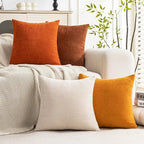 Set of 4 Soft Textured Decorative Throw Pillow Covers 20x20 Inch Cozy Farmhouse - Image 2