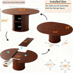 Wildhome Extendable Round Dining Table - Image 2