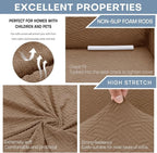 ZNSAYOTX 1 Piece Jacquard Chair Slipcovers - Image 4