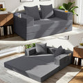 COMAX Futon Sofa Bed, 4‑in‑1 Convertible Sofa Bed, Folding Boneless Couches by COMAX