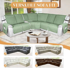 HDCAXKJ 100% Waterproof Reclining Sectional Couch Covers L Shape Recliner Sofa - Image 6
