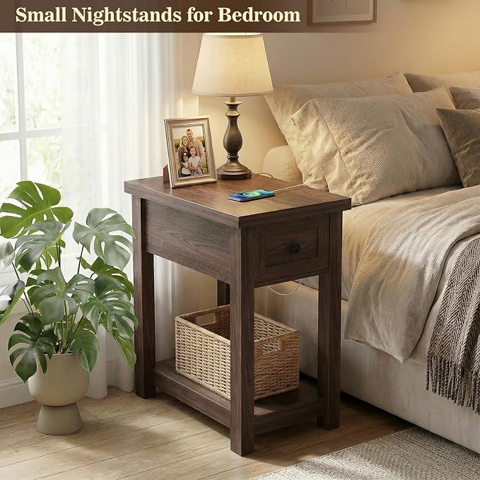 Armocity Narrow End Table with Charging Station - Image 6