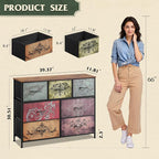 WLIVE 7 Drawer Dresser TV Stand, Entertainment Center, Media Console Table - Image 3