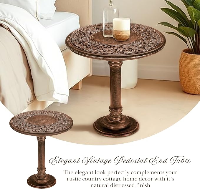 Wooden End Table for Living Room - Image 8