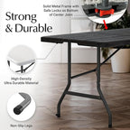 6 Feet Foldable Table with Built in Handle & Steel Legs | 6FT Heavy Duty - Image 2