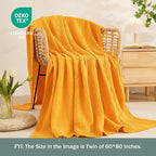 EMME Muslin Blankets for Adults Throw Blanket for Couch Breathable Gauze Soft - Image 2