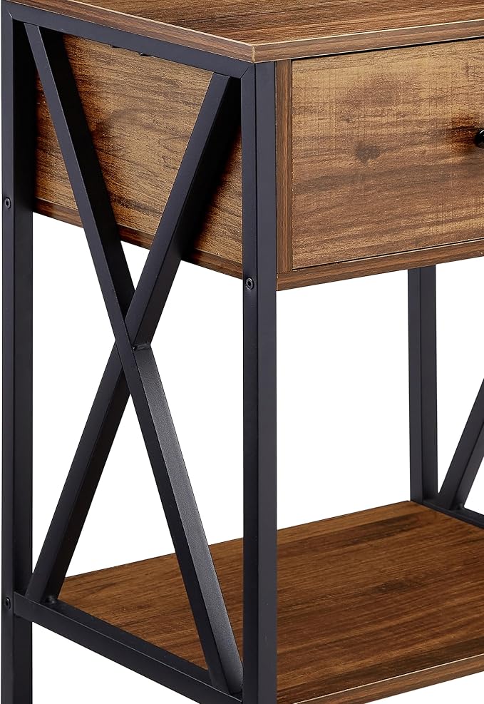 VECELO Nightstands Set of 2, Modern Bedside End Tables, Night Stands - Image 9