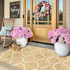 Cottage Trellis 3x5 Entryway Rug Indoor Outdoor Mats - Image 3
