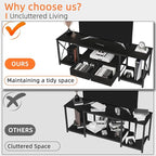GYIIYUO TV Stand with Fabric Drawers - Image 3