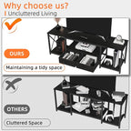 GYIIYUO TV Stand with Fabric Drawer - Image 3