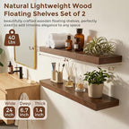 fuqing Wood Floating Shelves | 24 Inch Floating Shelves - Image 3