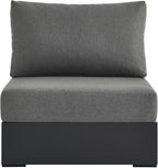Modway Tahoe Aluminum Armless Patio Gray Charcoal Modular Weather-Resistant - Image 6