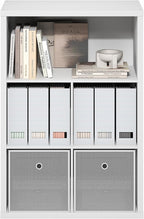 Furinno Cubicle Book Shelf, 5-Cube Bookshelf, Extra Thick Frame Cube Storage - Image 7