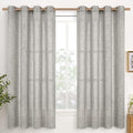 YoungsTex Dark Grey Linen Curtains 63 Inch Length by YoungsTex