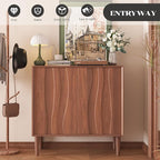 Easyego 31.5″ Mid Century Modern Sideboard Buffet Cabinet, Walnut Wood Accent - Image 5