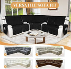 HDCAXKJ 100% Waterproof Reclining Sectional Couch Covers L Shape Recliner Sofa - Image 5