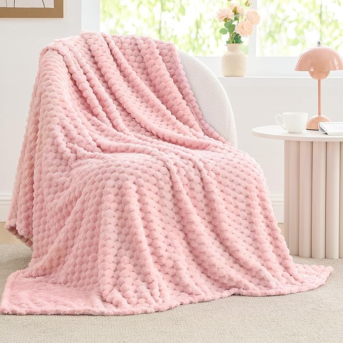 BEDELITE Pink Throw Blanket for Couch, Soft Cozy Gifts for Women, 50 * 60 | 3D by BEDELITE