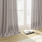 Stone Grey Linen Curtains 120 Inches Long - Image 5