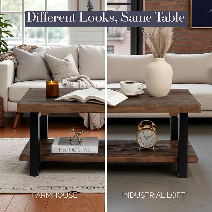 Alaterre Furniture Pomona Rustic Coffee Table - Image 8