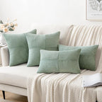 MIULEE Greyish Green Decorative Throw Pillow Covers 16x16 Inch - Image 4