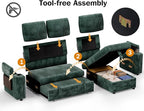 Vipbear 86" Modular Sectional Sleeper Sofa - Image 4