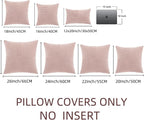 Fancy Homi 2 Packs Blush Pink Samll Decorative Throw Pillow Covers 14x14 Inch - Image 6
