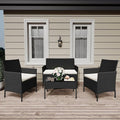 GarveeLife 4-Piece Patio Furniture Set, Rattan Outdoor Furniture by GarveeLife