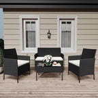 GarveeLife 4-Piece Patio Furniture Set, Rattan Outdoor Furniture by GarveeLife
