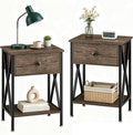 VECELO Nightstands Set of 2, Modern Bedside End Tables, Night Stands by VECELO