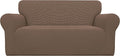 Easy-Going Stretch Oversized Loveseat Couch Covers Washable Brown | 1-Piece by Easy-Going