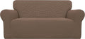 Easy-Going Stretch Loveseat Couch Covers Washable Brown | 1-Piece Loveseat by Easy-Going