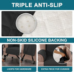 Turquoize 100% Waterproof Wing Chair Cover Wing Armchair Slipcovers Chair Couch - Image 4