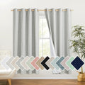 NICETOWN Grey Living Room Completely Shaded Linen Draperies, 2 Pieces, W52 x L72 by NICETOWN