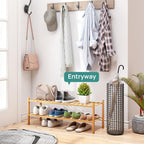 viewcare 2-Tier Long Shoe Rack for Entryway, Long 33IN | Beautiful | Functional - Image 2