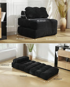 Folding Sofa Bed, 1 Person Sleeper Sofa - Image 2