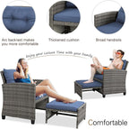 Vongrasig 5 Piece Patio Furniture Set, Small Balcony Furniture, PE Wicker - Image 6
