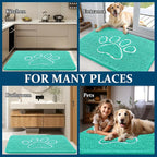 OLANLY Dog Door Mat for Muddy Paws 40x32, Paw Print Design Chenille Mud Mat | - Image 8