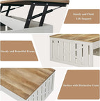 HUAHUU Coffee Table, 31.5 Lift Top Coffee Tables - Image 5