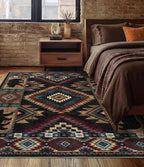 Rustic Cabin Area Rug 4x6, Machine Washable Lodge Bear Rug, Non-Slip Low Pile by YIHOUSE