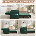 63" Convertible Sleeper Loveseat Sofa Bed, Pull Out Couch Bed - Image 5