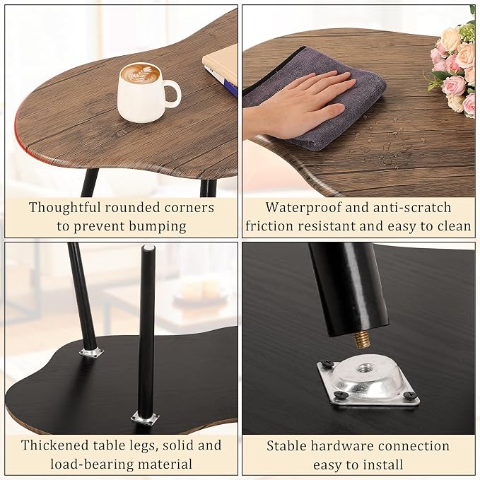 Small Coffee Table Irregular Wood Grain Desktop Coffee Tables Simple Modern - Image 4