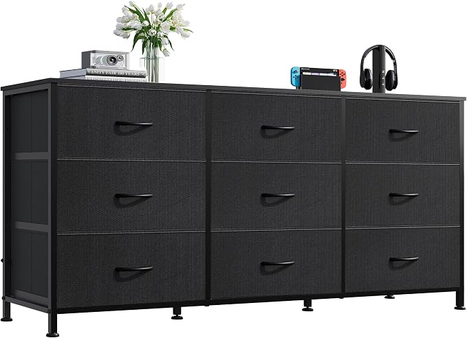 WLIVE 47''W Dresser for Bedroom, 55 inch TV, Wide Chest of Drawers by WLIVE