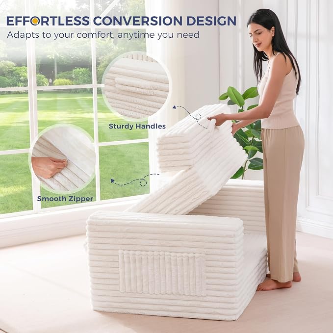 MAXYOYO Convertible Sofa Bed, 2 in 1 Folding Couch Bed - Image 9